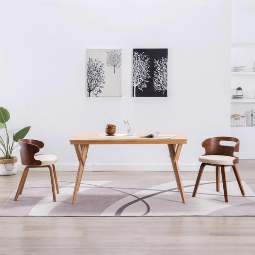 vidaXL Eetkamerstoelen 2 st gebogen hout en kunstleer, Huis en Inrichting, Stoelen, Nieuw, Verzenden