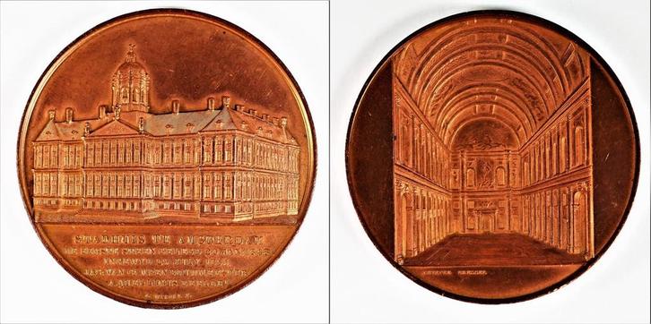 Stadhuis Te Amsterdam z j (1850) door J Wiener, Postzegels en Munten, Penningen en Medailles, Verzenden