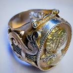 Zegelring - 14 karaat Geel goud, Sieraden, Tassen en Uiterlijk