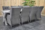 Norwich Tafel 300 Vintage Antique Grey met 8 Marling Verstel, Ophalen of Verzenden, Wicker, Tuinset, Stoel