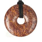 Coquina Jaspis edelstenen donut hanger Nr 12 - Ø4 cm, Sieraden, Tassen en Uiterlijk, Nieuw, Verzenden