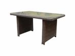 Ibiza XL lounge-diningtafel 140x80xH70 cm grijs, Tuin en Terras, Ophalen of Verzenden, Nieuw, Wicker