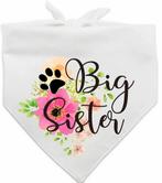 Honden bandana Soon to be Big Sister Flowers, Verzenden, Nieuw