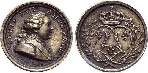 Medaille Frankreich Louis Xviii 1814-1824, Postzegels en Munten, Penningen en Medailles, Verzenden