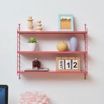 Wandrek Strängnäs met 3 planken staal watermelon rood 50x60x, Huis en Inrichting, Woonaccessoires | Wandplanken en Boekenplanken