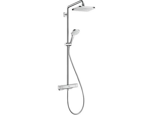 hansgrohe Croma E Showerpipe 1jet met thermostaat chroom, Huis en Inrichting, Woonaccessoires | Overige, Zo goed als nieuw, Verzenden