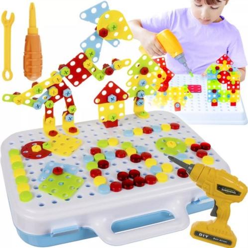 Kruzzel Creatieve Mozaïekset met Elektrische Schroevendra.., Kinderen en Baby's, Speelgoed | Overig, Nieuw, Ophalen of Verzenden