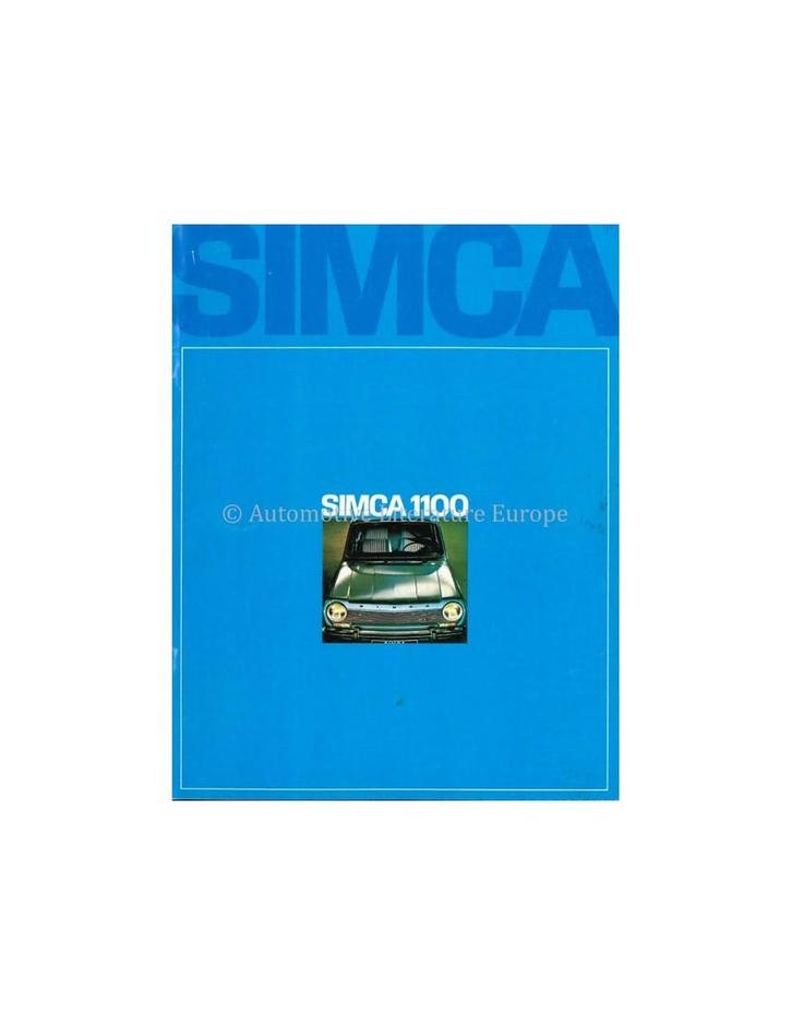 1968 SIMCA 1100 BROCHURE NEDERLANDS, Boeken, Auto's | Folders en Tijdschriften