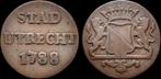 Netherlands Utrecht Stad copper duit 1788 koper, Verzenden