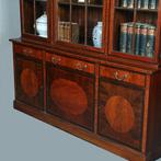 Engels mahonie 6-deurs Bibliotheekkast of porseleinkast rijk, Ophalen of Verzenden