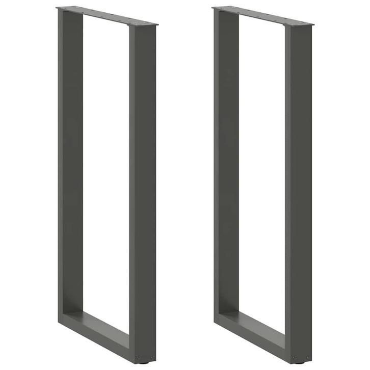 vidaXL Bartafelpoten 2 st U-vormig 60x(110-111) cm staal, Huis en Inrichting, Tafelonderdelen, Nieuw, Verzenden