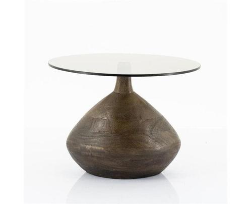 Side table Bond 50x50cm - brown | BY-BOO, Huis en Inrichting, Tafels | Sidetables, Nieuw, Ophalen of Verzenden