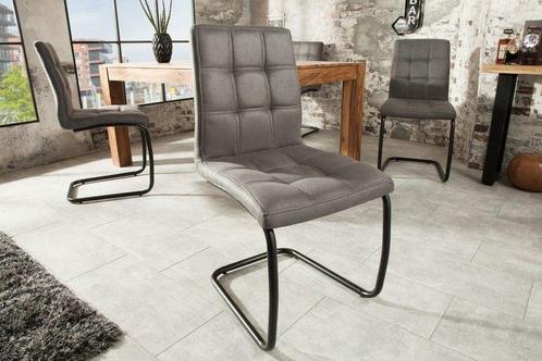 industrieele sledestoel MODENA vintage grijs met decoratieve, Huis en Inrichting, Stoelen, Ophalen of Verzenden