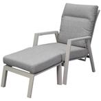 Barolo lounge balkonset 2 delig verstelbaar latte creme, Tuin en Terras, Tuinsets en Loungesets, Ophalen of Verzenden, Nieuw, Aluminium