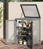 Stijlvolle Mini Kas Donkergrijs 2 Houten Deuren 58x44x78cm, Verzenden, Nieuw