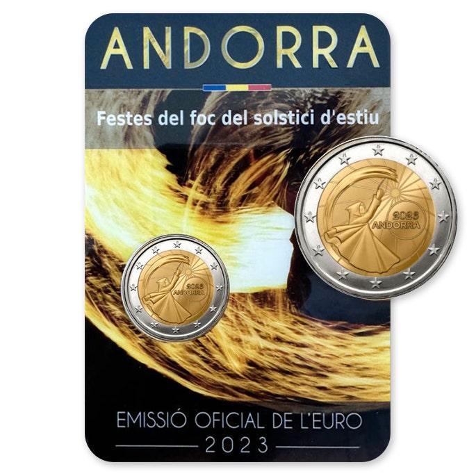 Andorra 2 Euro Zonnewende 2023, Postzegels en Munten, Munten | Europa | Euromunten, Verzenden