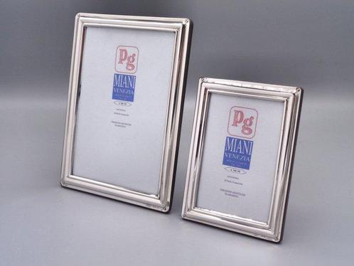 PG-Miani Argenteria - Fotolijst (2) - .925 zilver - 9x13 en, Antiek en Kunst, Antiek | Goud en Zilver