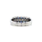 Witgouden vintage rijring met saffier 18 krt, Sieraden, Tassen en Uiterlijk, Ringen, Ophalen of Verzenden, Nieuw