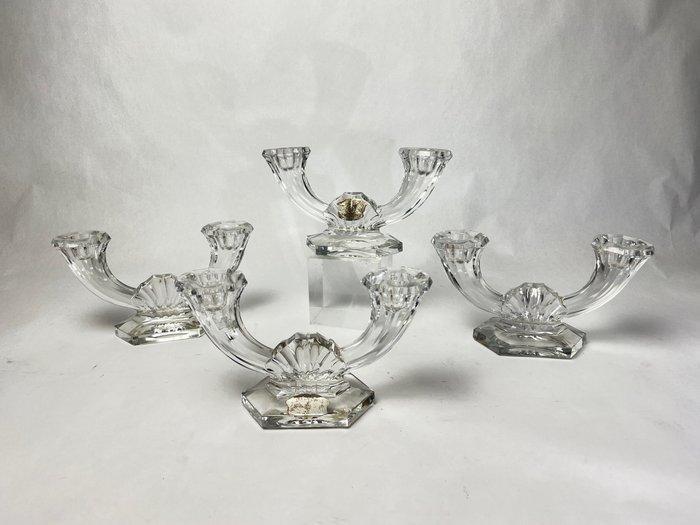 Val Saint Lambert - Kandelaar Imperial (4) - Kristal, Antiek en Kunst, Antiek | Meubels | Tafels