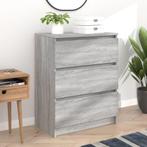 vidaXL Dressoir 60x35x76 cm bewerkt hout grijs sonoma, Huis en Inrichting, Verzenden, Nieuw, 50 tot 100 cm, 25 tot 50 cm