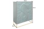Massief highboard SNAKE 120 cm turkoois goudkleurig, Huis en Inrichting, Kasten | Dressoirs, Ophalen of Verzenden, Nieuw