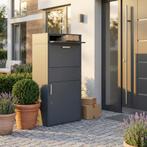 Pakketbrievenbus Groot Staal | 150cm Antraciet | OP=OP, Tuin en Terras, Brievenbussen, Staal, Staande brievenbus, Nieuw, Ophalen of Verzenden