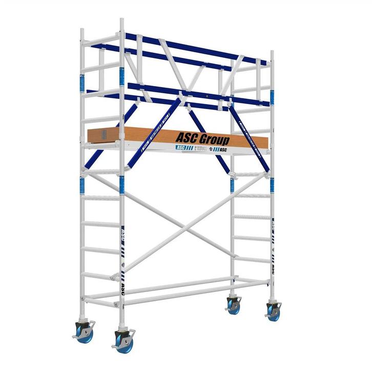 AGS Pro rolsteiger ASC 75 x 250 x 4,2wh tweezijdig, Doe-het-zelf en Verbouw, Steigers, Rolsteiger of Kamersteiger, Nieuw, 2 tot 5 meter
