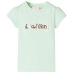 vidaXL Kindershirt met kapmouwen 140 zachtgroen, Verzenden, Nieuw