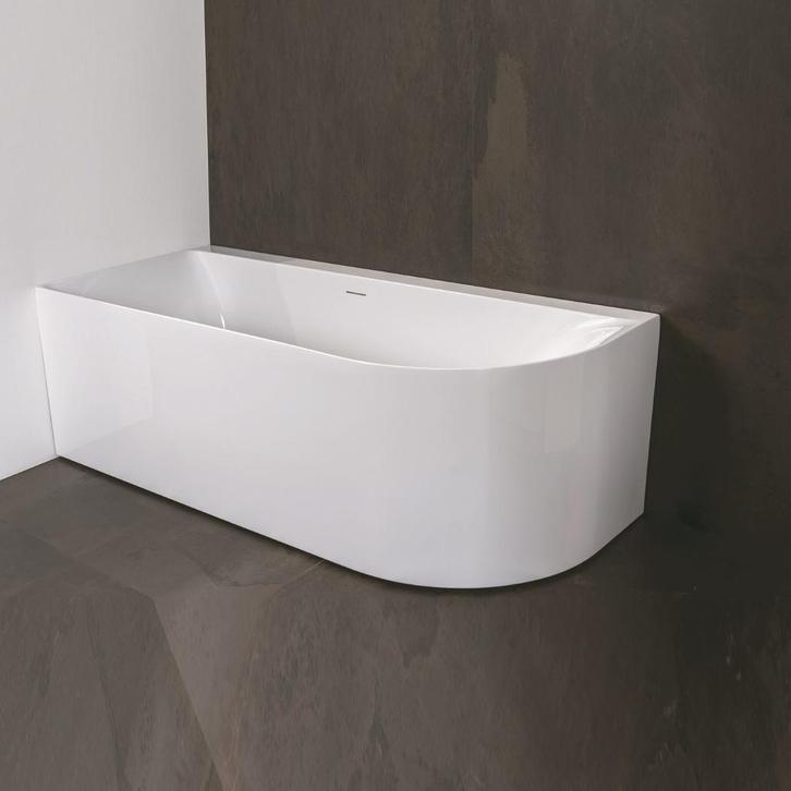 Half Vrijstaand Ligbad Luca Sanitair Primo Acryl 165x75x60, Doe-het-zelf en Verbouw, Sanitair, Ophalen of Verzenden