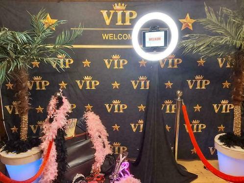 Photobooth huren met echte Props en thema achterwand van 3x2, Hobby en Vrije tijd, Feestartikelen | Verhuur, Nieuw, Ophalen