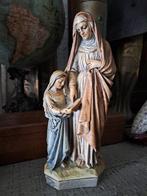sculptuur, Sint Anne met de jonge Maria - 30 cm - Gegoten