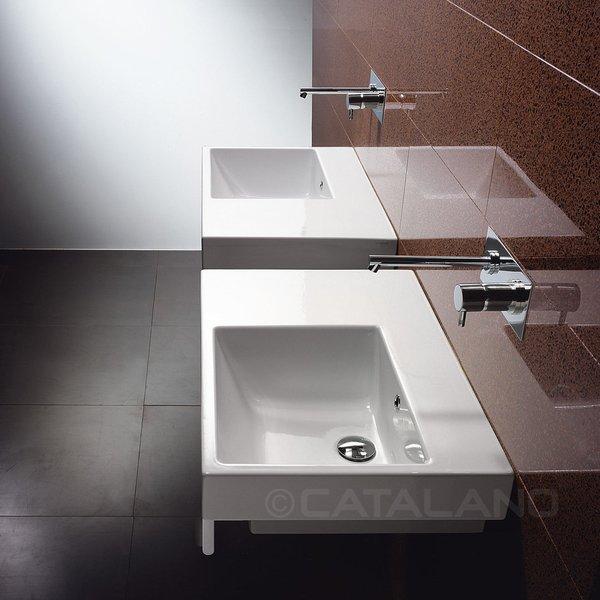 Catalano Zero Domino DX 75 x 50 cm keramische Wastafel, Doe-het-zelf en Verbouw, Sanitair, Bad, Nieuw, Ophalen of Verzenden