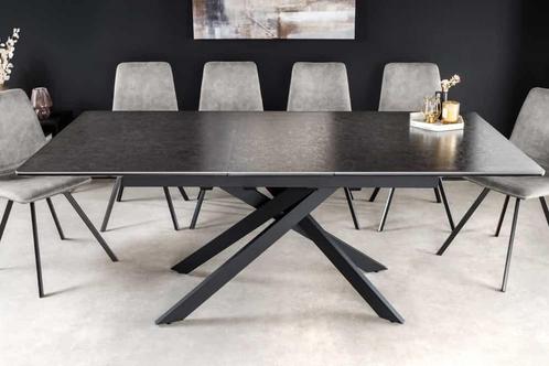 Uitschuifbare eettafel ALPINE 160-200cm antraciet keramiek, Huis en Inrichting, Tafels | Eettafels, Ophalen of Verzenden