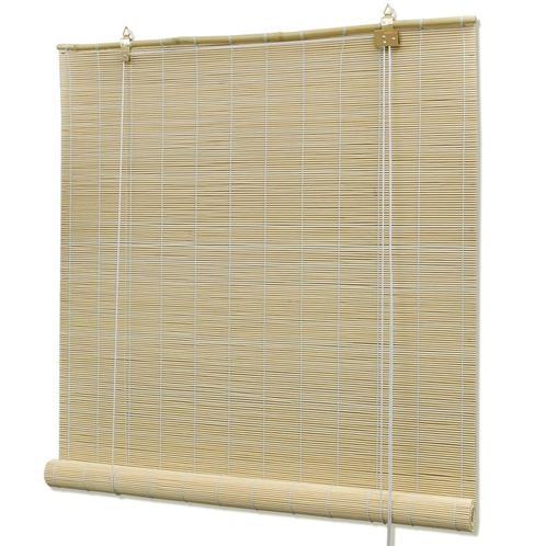 vidaXL Rolgordijn 100x160 cm bamboe natuurlijk, Huis en Inrichting, Stoffering | Gordijnen en Lamellen, Beige, Nieuw, Verzenden