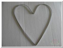 Draadframe hart hartvormig frame 15 cm. enkel grijs, Hobby en Vrije tijd, Knutselen, Nieuw, Ophalen of Verzenden