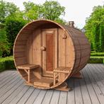 Red Knotty Cedar barrelsauna Ø209 x 240 cm, Sport en Fitness, Sauna, Nieuw, Complete sauna, Ophalen of Verzenden, Fins of Traditioneel