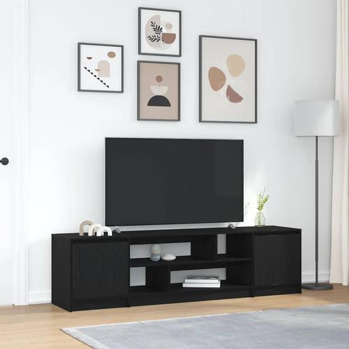 vidaXL Tv-meubel 188,5x41x50 cm spaanplaat zwart, Huis en Inrichting, Kasten | Televisiemeubels, 25 tot 50 cm, Nieuw, Overige houtsoorten