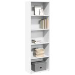 vidaXL Boekenkast 60x30x189 cm bewerkt hout wit, Huis en Inrichting, Kasten | Boekenkasten, Minder dan 50 cm, Verzenden, Nieuw