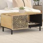vidaXL Salontafel 80x50x40 cm massief mangohout, Verzenden, Nieuw, Overige houtsoorten, 50 tot 100 cm