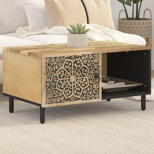 vidaXL Salontafel 80x50x40 cm massief mangohout, Huis en Inrichting, Tafels | Salontafels, 50 tot 100 cm, Nieuw, Overige houtsoorten