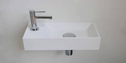 Contra Waskom | Kraanplateau Rechts | Polystone Mat Wit | 0, Huis en Inrichting, Badkamer | Badkamermeubels, Minder dan 25 cm