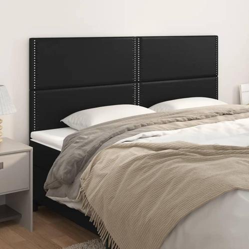 vidaXL Hoofdborden 4 st 90x5x78/88 cm kunstleer zwart, Huis en Inrichting, Slaapkamer | Bedden, Zwart, Nieuw, Overige materialen