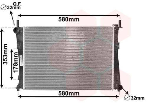 RADIATOR VOOR FORD FIESTA VI JHS 2002-2005 1141490, Auto-onderdelen, Airco en Verwarming, Nieuw, Ophalen of Verzenden