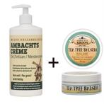 1x Ambachtscrème 450ml + 1x tea tree balsem bij huiduitslag, Verzenden, Nieuw