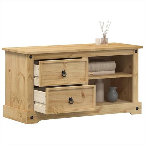 Massief Houten Tv-meubel Corona - OP = OP! Profiteer NU!, Huis en Inrichting, Kasten | Televisiemeubels, 25 tot 50 cm, Nieuw, Minder dan 100 cm