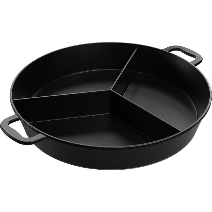 AMT Gastroguss Grote pan 65 cm – 3 segmenten – titanium, Huis en Inrichting, Keuken | Potten en Pannen, Nieuw, Ophalen of Verzenden