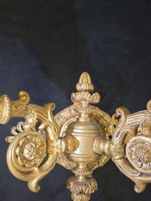 Wandkandelaar (2) - Verguld brons - Indrukwekkend paar, Antiek en Kunst, Curiosa en Brocante