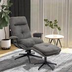 TRUUSK Relaxstoel Met Kruk Tot 150 Kg Belastbaar, Draaibare, Huis en Inrichting, Fauteuils, Verzenden, Nieuw