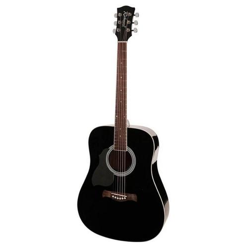 Richwood RD-12L-BK linkshandige zwarte akoestische western, Muziek en Instrumenten, Snaarinstrumenten | Gitaren | Akoestisch, Ophalen of Verzenden