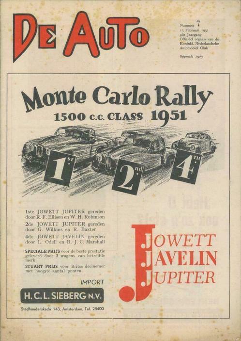 1951 De Auto magazine 7 46e Jaargang Nederlands, Boeken, Auto's | Folders en Tijdschriften, Gelezen, Algemeen, Verzenden